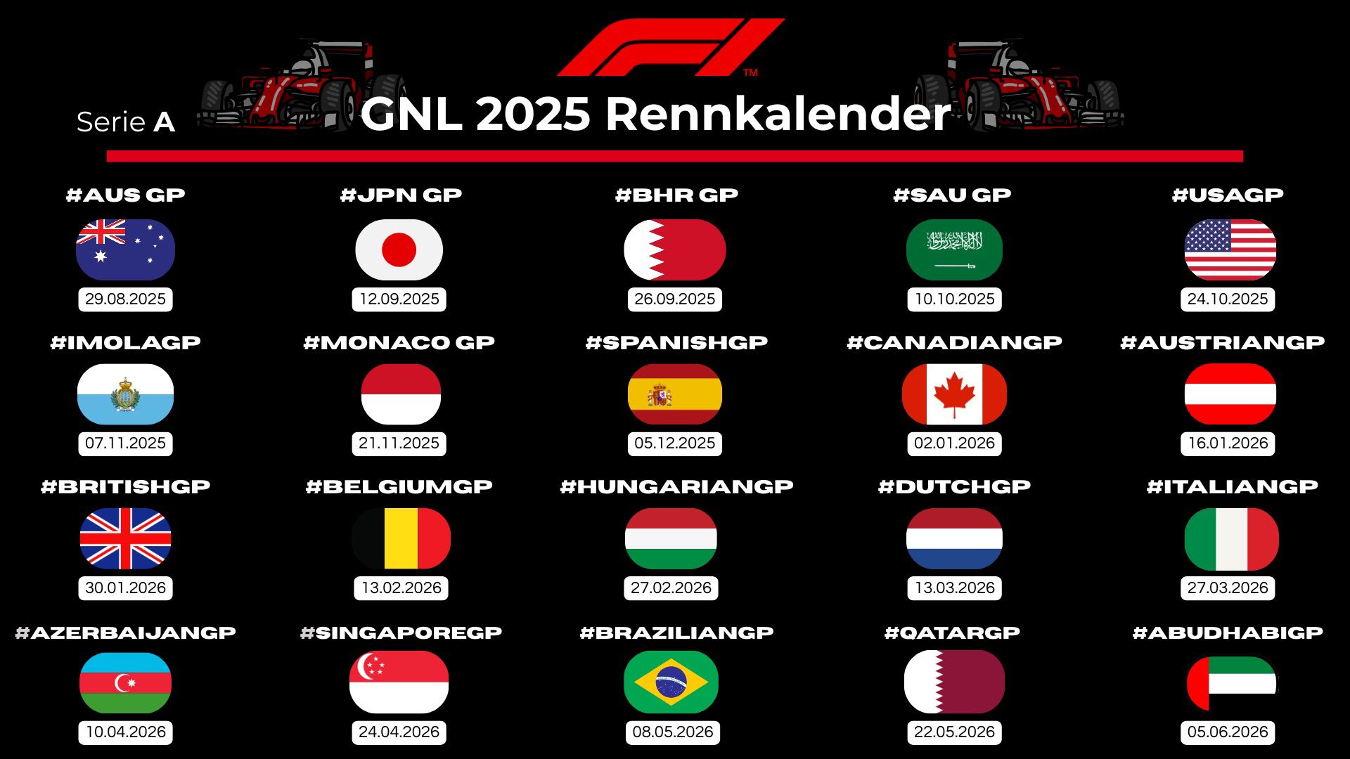 Rennkalender Serie A